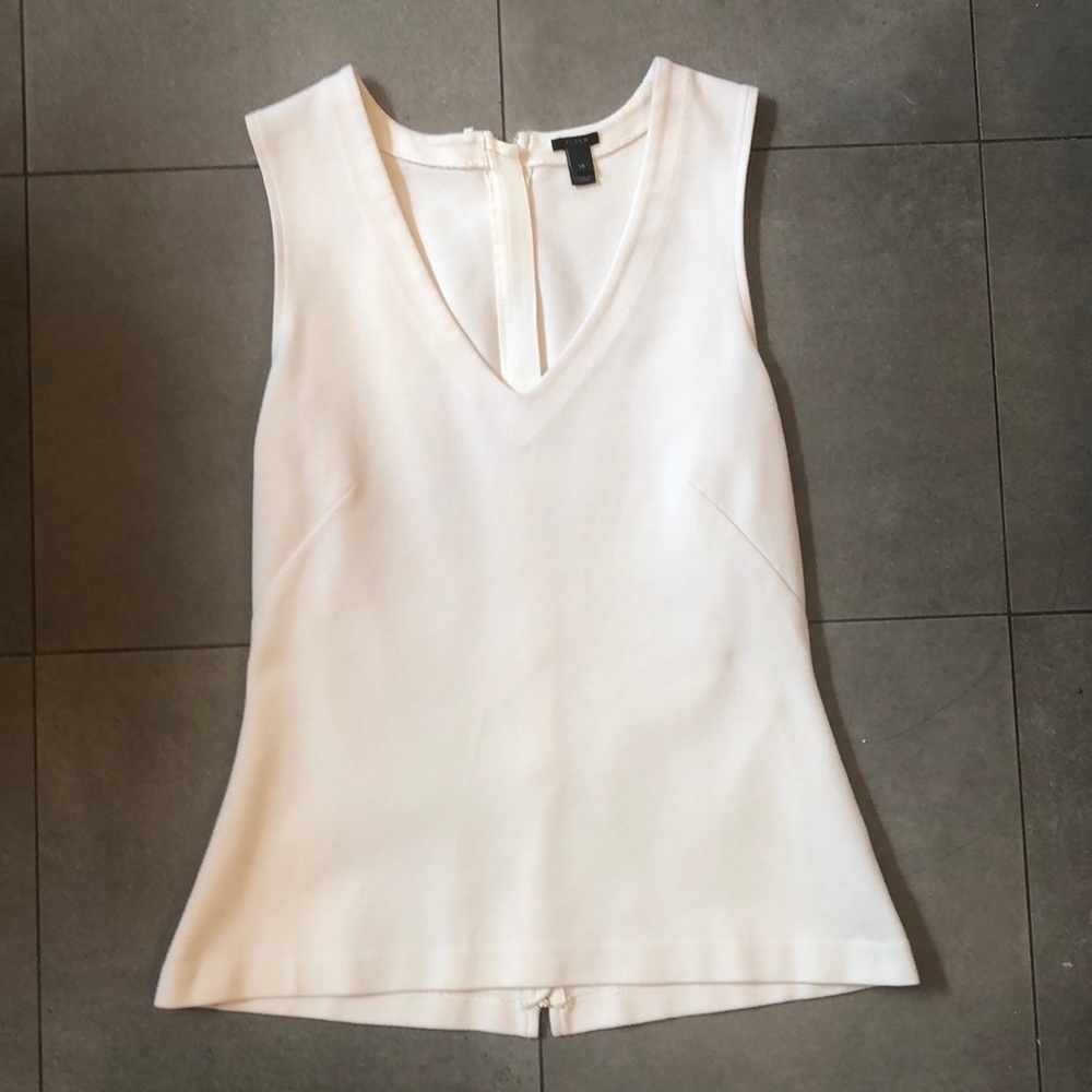 J. Crew Sleeveless Off White Top